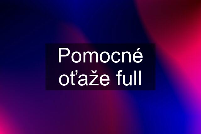 Pomocné oťaže full