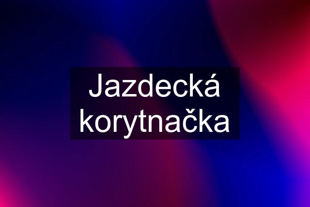 Jazdecká korytnačka