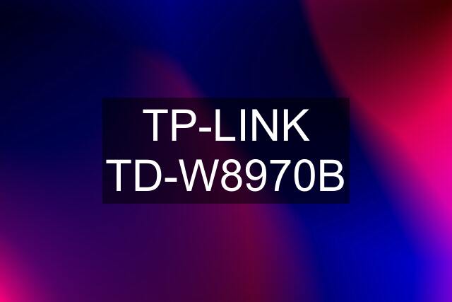 TP-LINK TD-W8970B