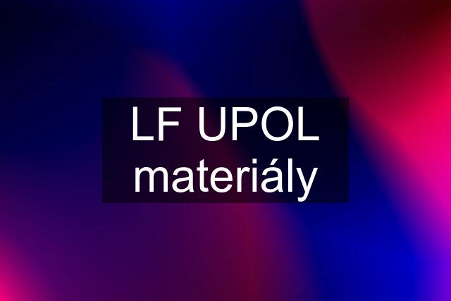 LF UPOL materiály
