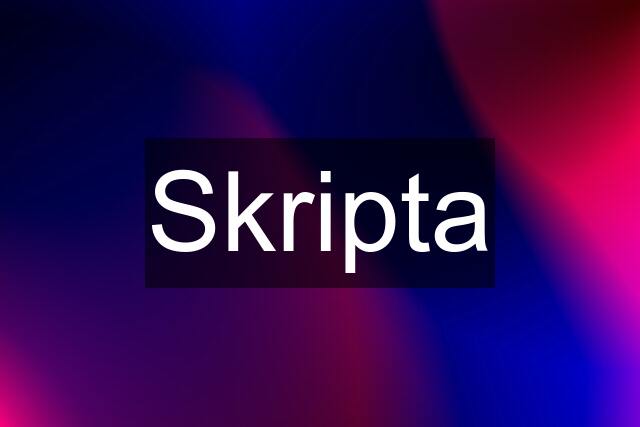 Skripta