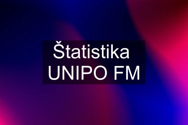 Štatistika  UNIPO FM