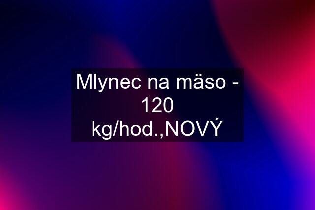 Mlynec na mäso - 120 kg/hod.,NOVÝ