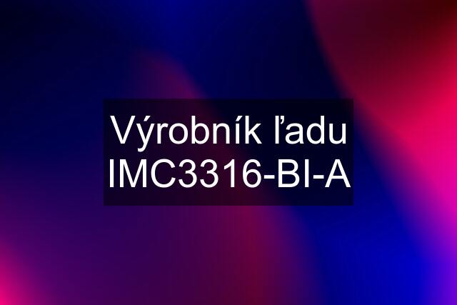 Výrobník ľadu IMC3316-BI-A