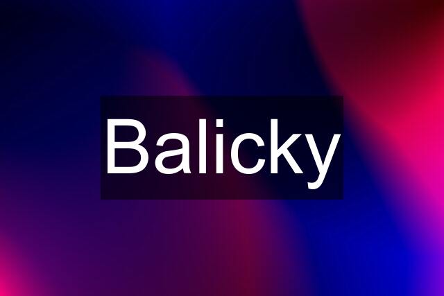 Balicky