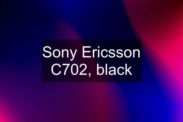 Sony Ericsson C702, black