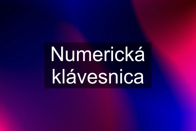 Numerická klávesnica