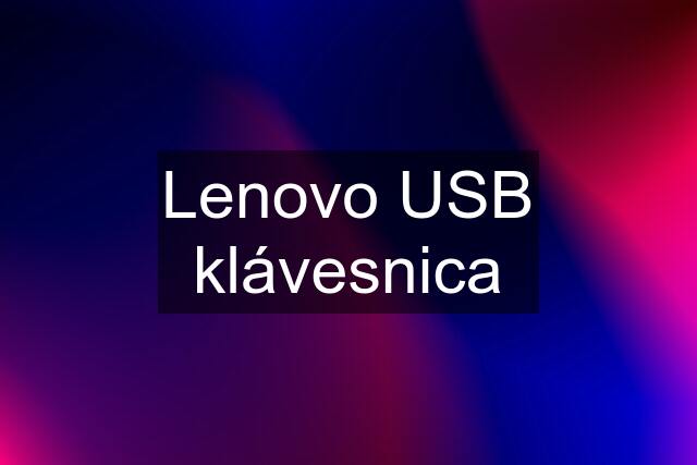 Lenovo USB klávesnica