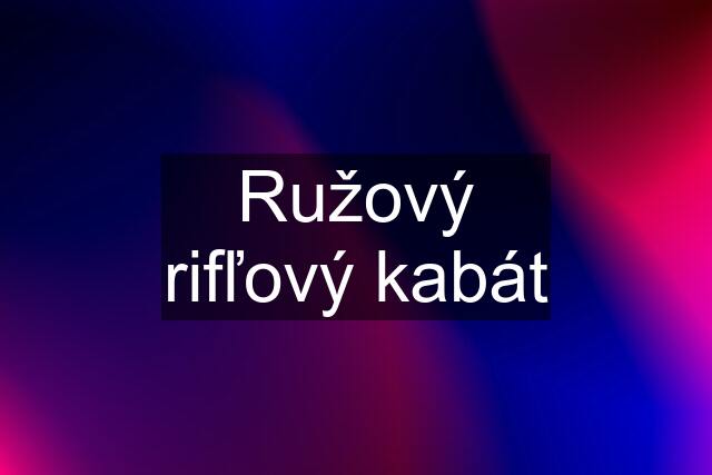 Ružový rifľový kabát