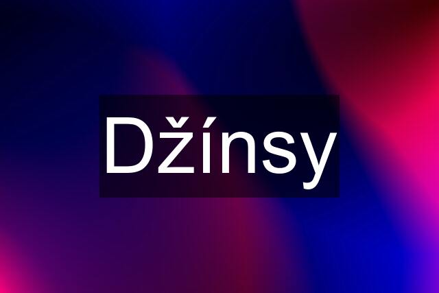 Džínsy