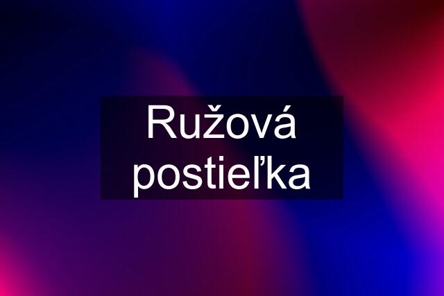 Ružová postieľka