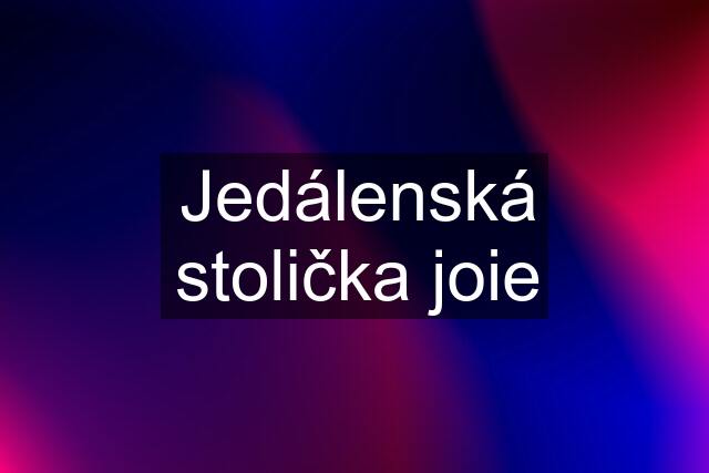 Jedálenská stolička joie