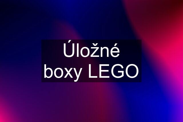 Úložné boxy LEGO