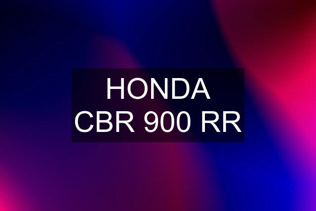HONDA CBR 900 RR