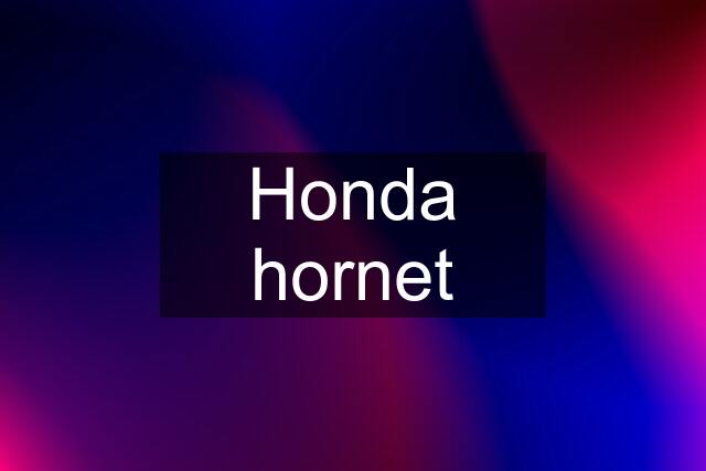 Honda hornet