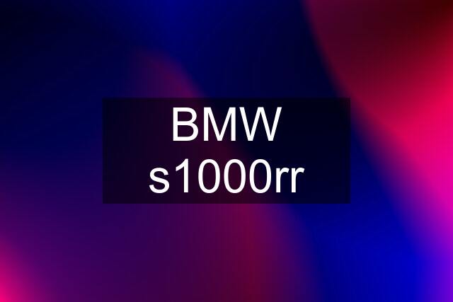 BMW s1000rr
