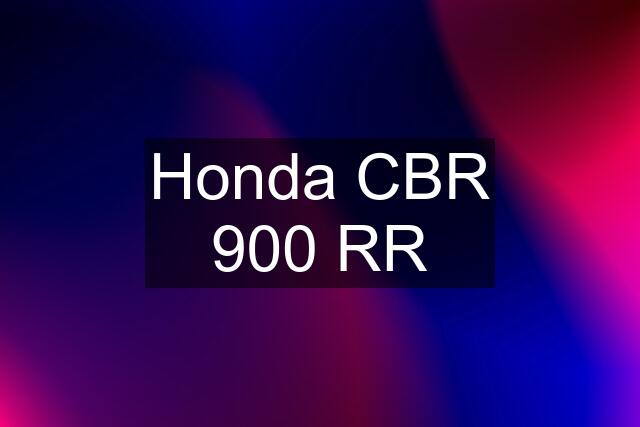 Honda CBR 900 RR