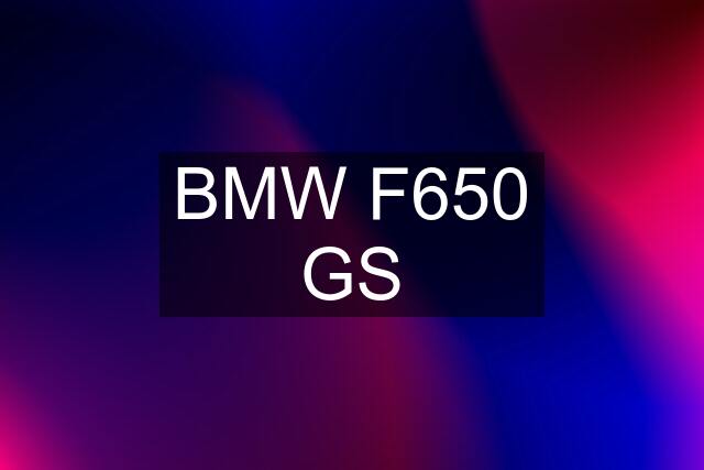BMW F650 GS