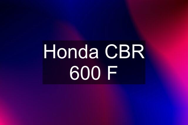 Honda CBR 600 F