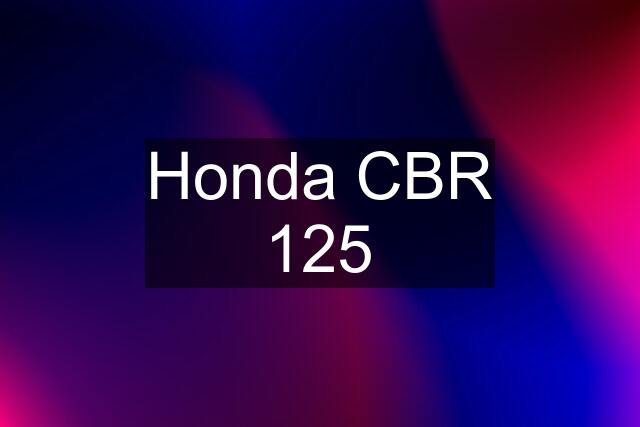 Honda CBR 125