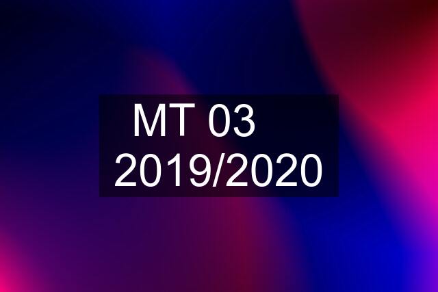 MT 03     2019/2020