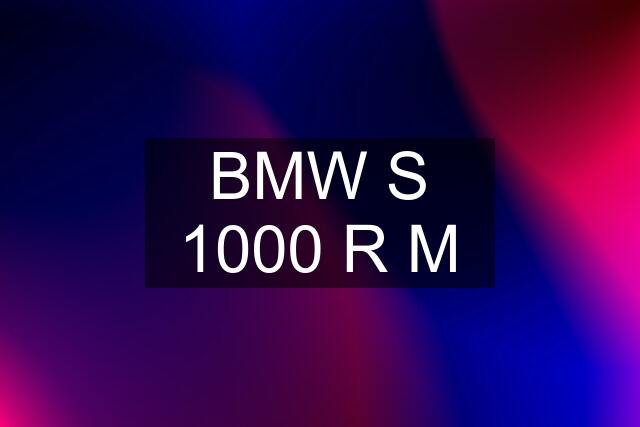 BMW S 1000 R M