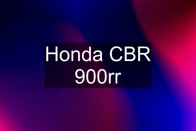 Honda CBR 900rr