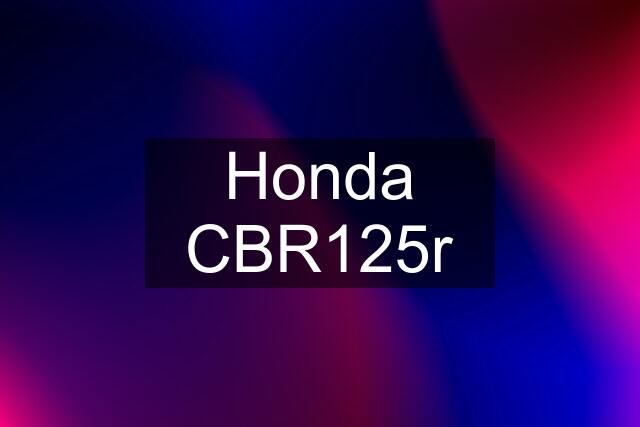 Honda CBR125r