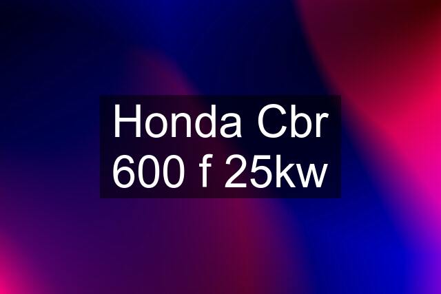 Honda Cbr 600 f 25kw