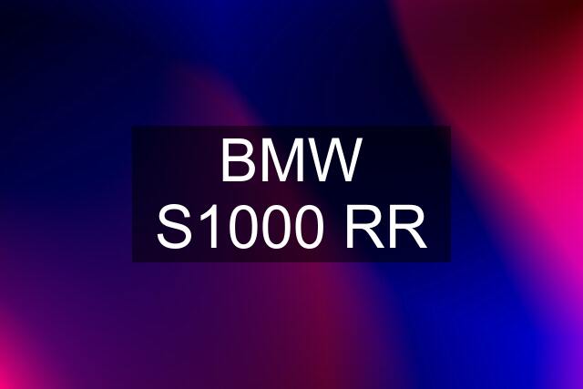 BMW S1000 RR