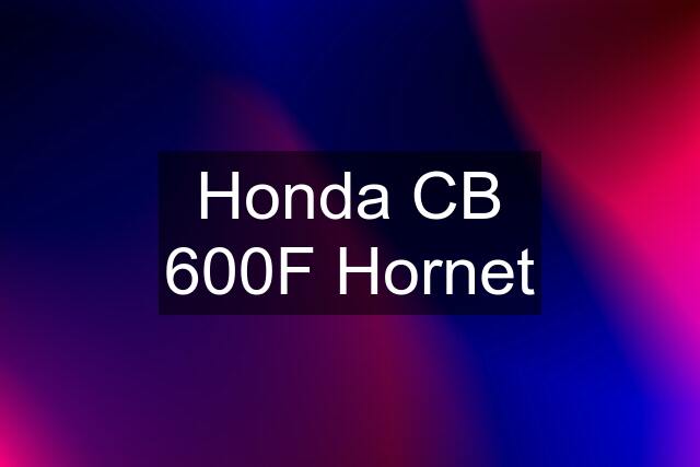 Honda CB 600F Hornet