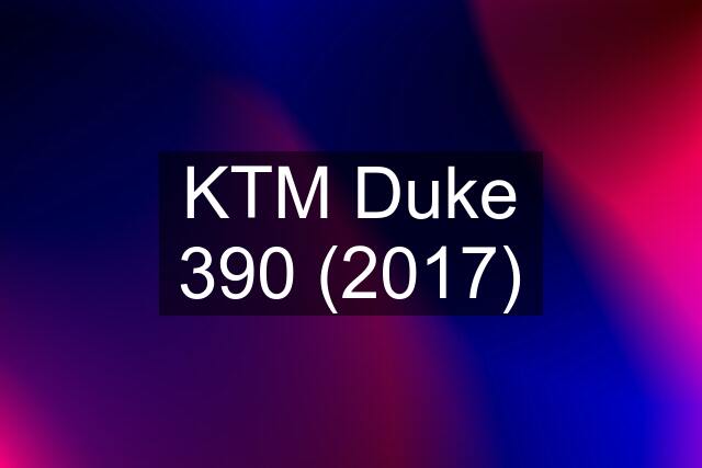 KTM Duke 390 (2017)