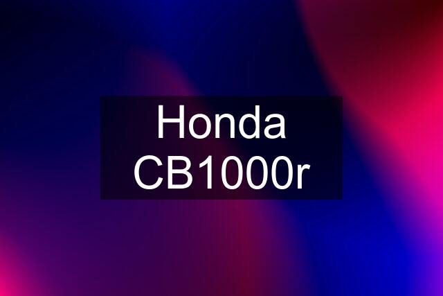 Honda CB1000r