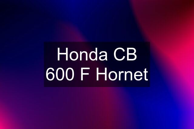 Honda CB 600 F Hornet