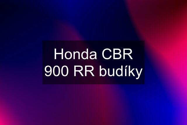 Honda CBR 900 RR budíky