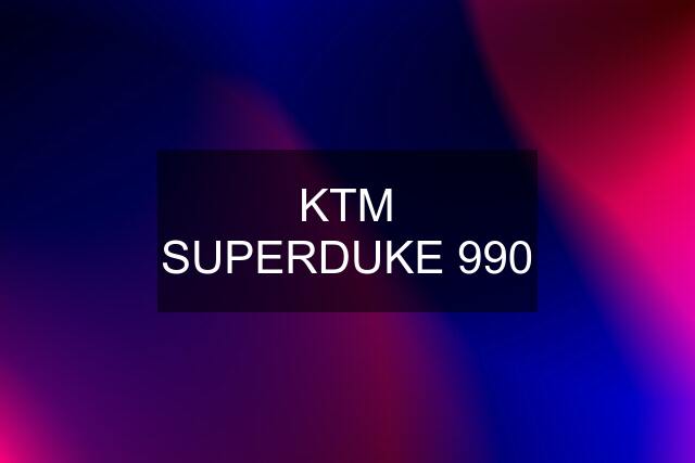KTM SUPERDUKE 990