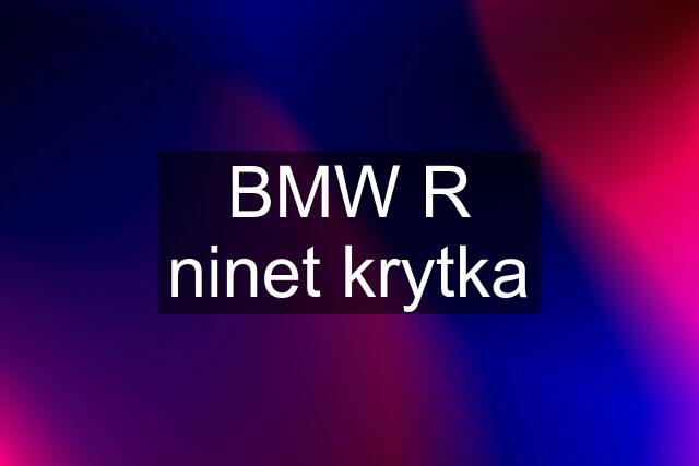 BMW R ninet krytka