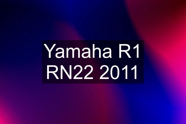 Yamaha R1 RN22 2011