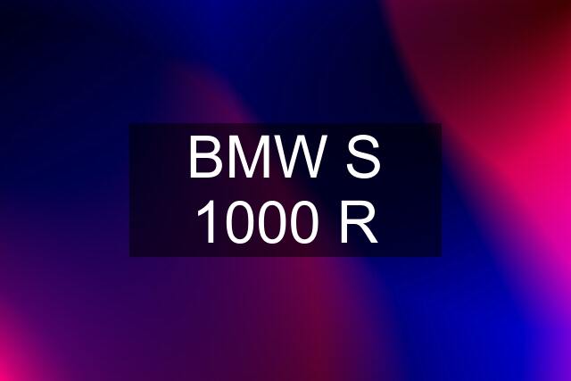 BMW S 1000 R
