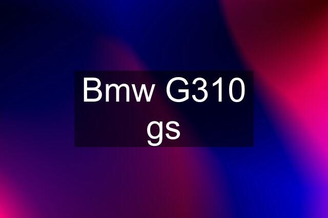 Bmw G310 gs