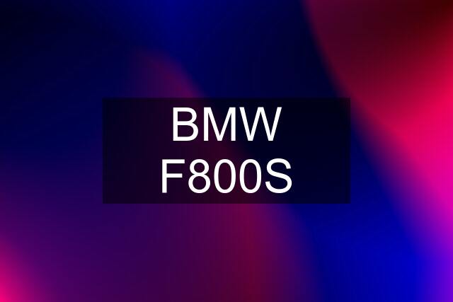 BMW F800S