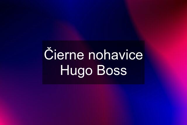 Čierne nohavice Hugo Boss