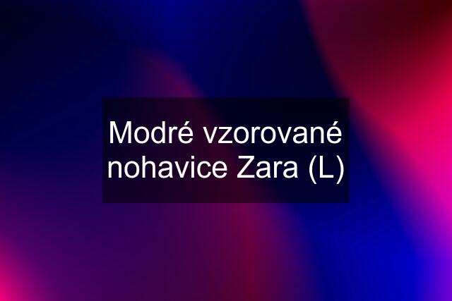 Modré vzorované nohavice Zara (L)