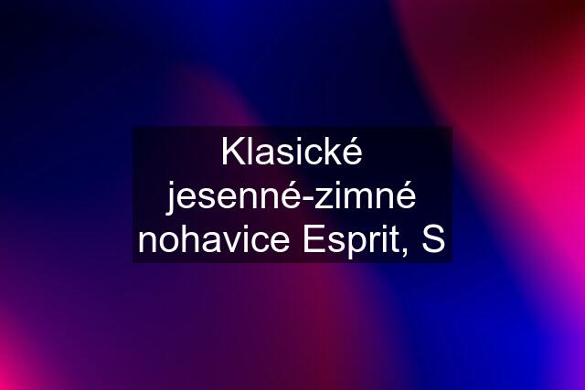 Klasické jesenné-zimné nohavice Esprit, S