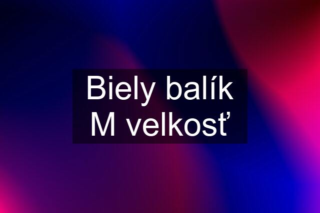 Biely balík M velkosť