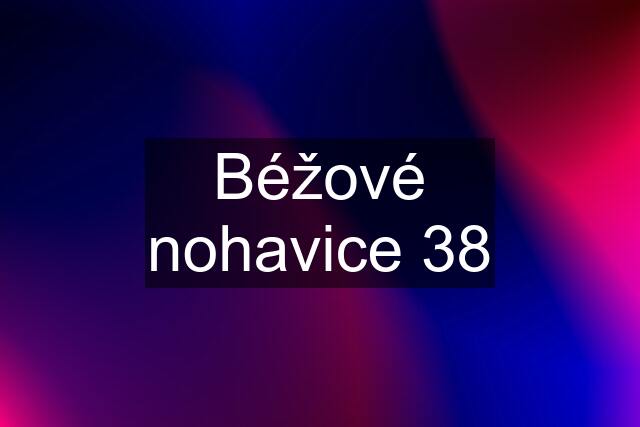 Béžové nohavice 38