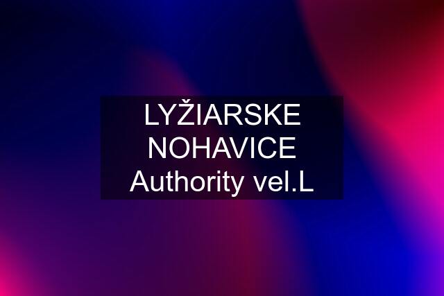 LYŽIARSKE NOHAVICE Authority vel.L