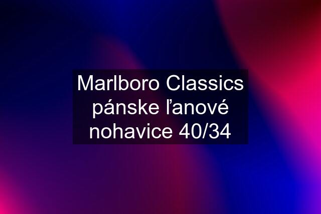 Marlboro Classics pánske ľanové nohavice 40/34