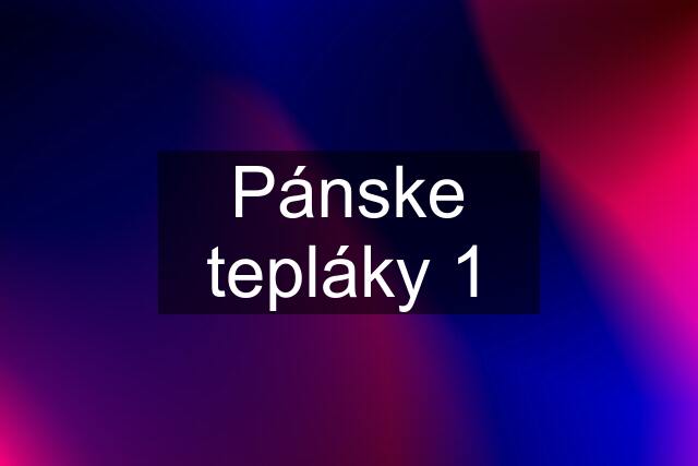 Pánske tepláky 1