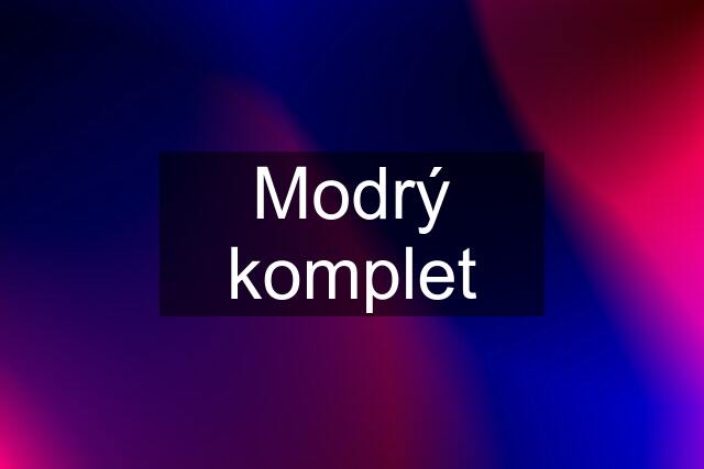 Modrý komplet